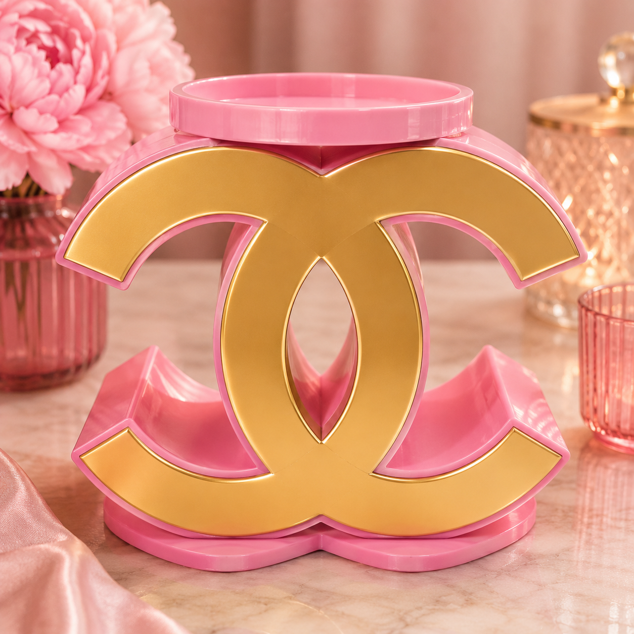 Chanel Inspired 3 Wick Candle Holder